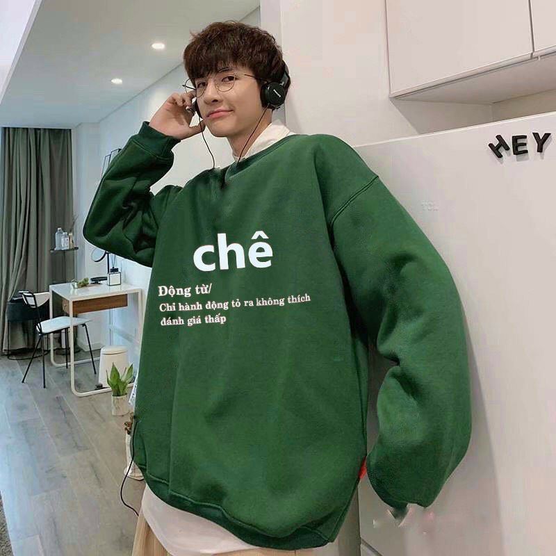 Áo Sweater Chê dài tay; thun sw form rộng UlzzangChất nỉ cotton đẹp Không Bai xù TrendFree ship