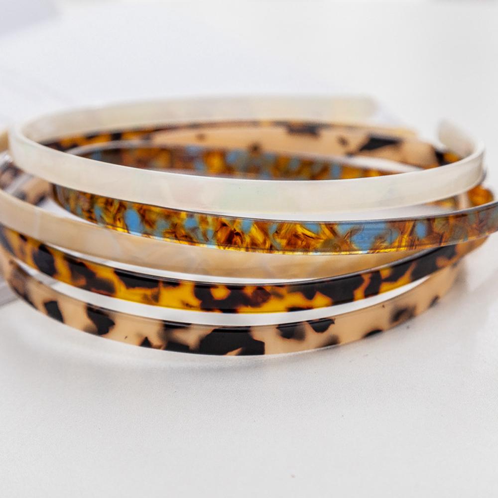 Băng Đô Cài Tóc VANES1 Acetic Acid In Họa Tiết Da Báo Thời Trang Cho Nữ