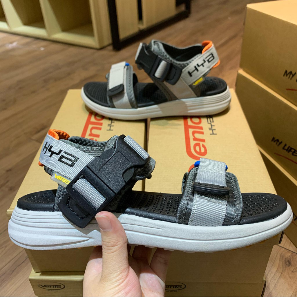 Sandal Vento Nam Nữ SD-NB38 Màu Ghi Cam