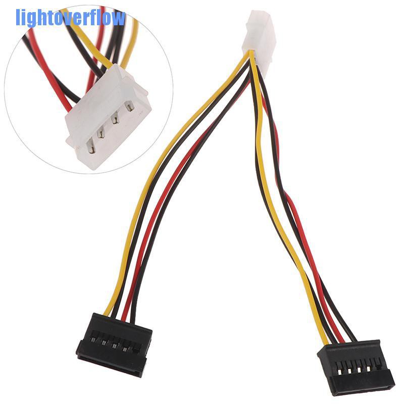 Dây cáp chia nguồn chữ Y cho ổ cứng ide molex sang 2 serial ata sata y 4pin