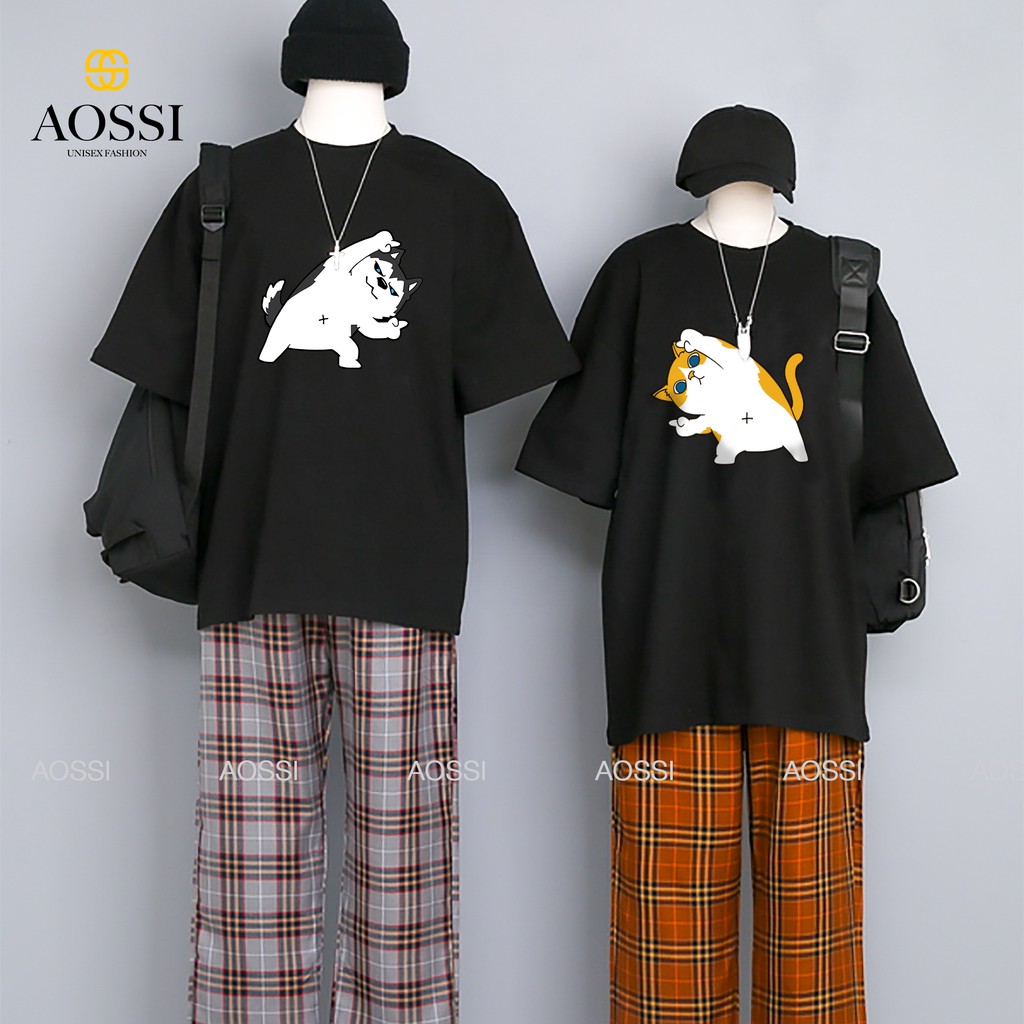 Áo thun đôi Hợp thể dễ thương dành cho Couple - form rộng tay lỡ Unisex