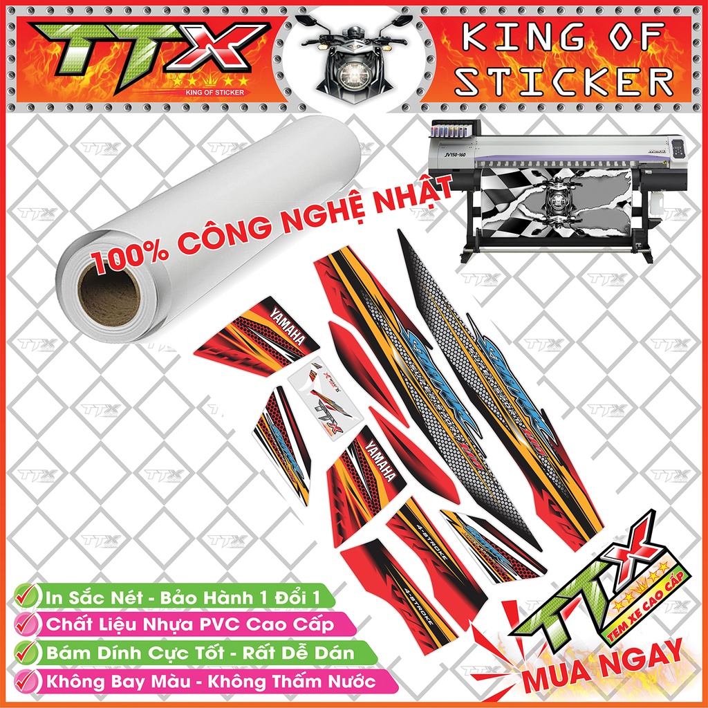 Tem sirius 110 hiệu spark , Tem xe phụ kiện sirius màu đỏ nền đen siêu đẹp , Shop TTX Team chế sirius mã