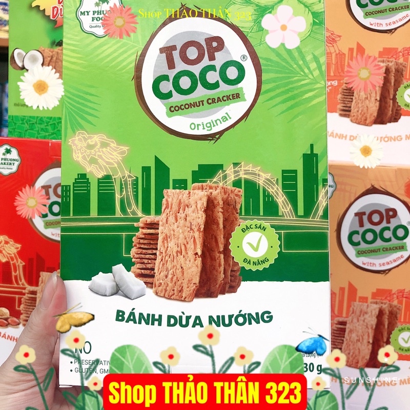 T07/2024- Bánh Dừa Nướng TOP COCO 230g - Đặc Sản Đà Nẵngu