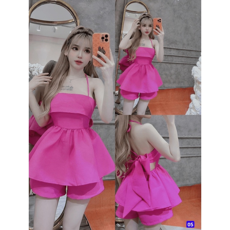 [ HOT ] ĐẦM BÚP BÊ, 2 DÂY, CHẤT LIỆU XỐP TỔ ÔNG THOÁNG MÁT/DỄ CHỊU MẶC CỰC XINH UP shop valentina