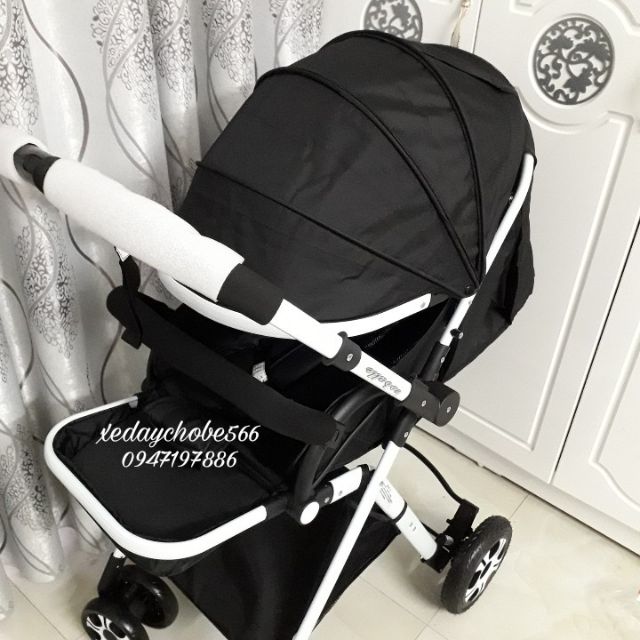 Xe đẩy cao cấp 2 chiều 3 tư thế, gầm cao, có giảm sóc và gấp siêu gọn cho bé