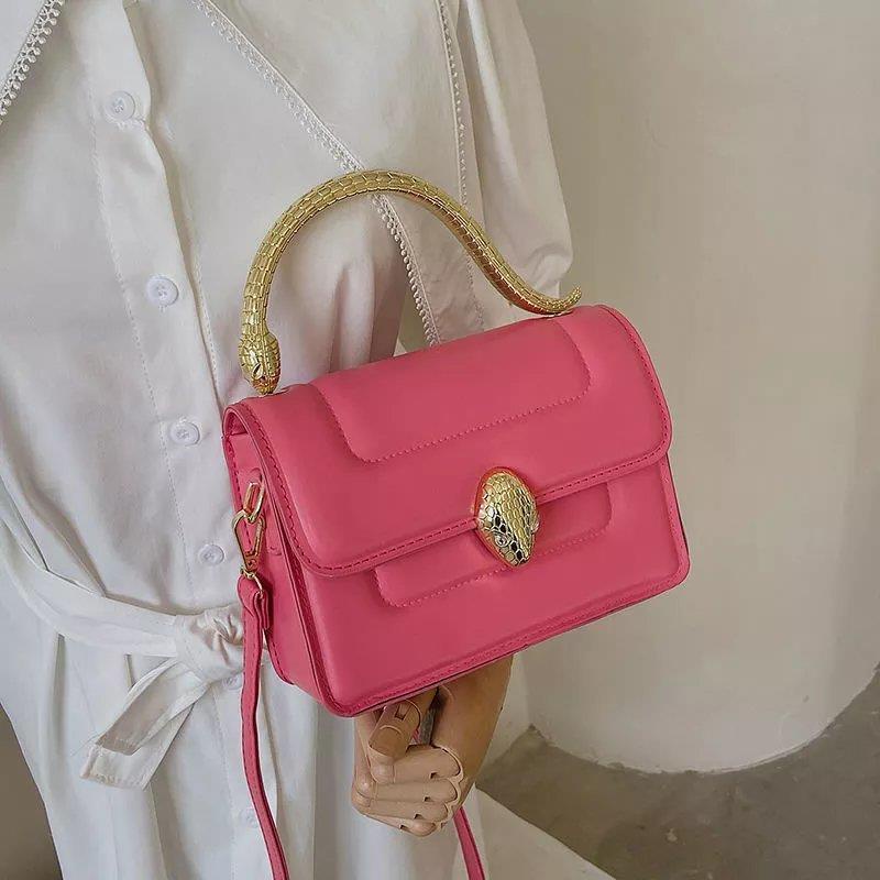 Túi tote đeo chéo/ xách tay đính đá kiểu đầu rắn thời trang 2022 dành cho nữ