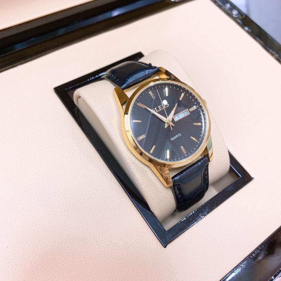 Hot trend 2020  Đồng Hồ Nam dây da thời trang Cao Cấp OLEVS