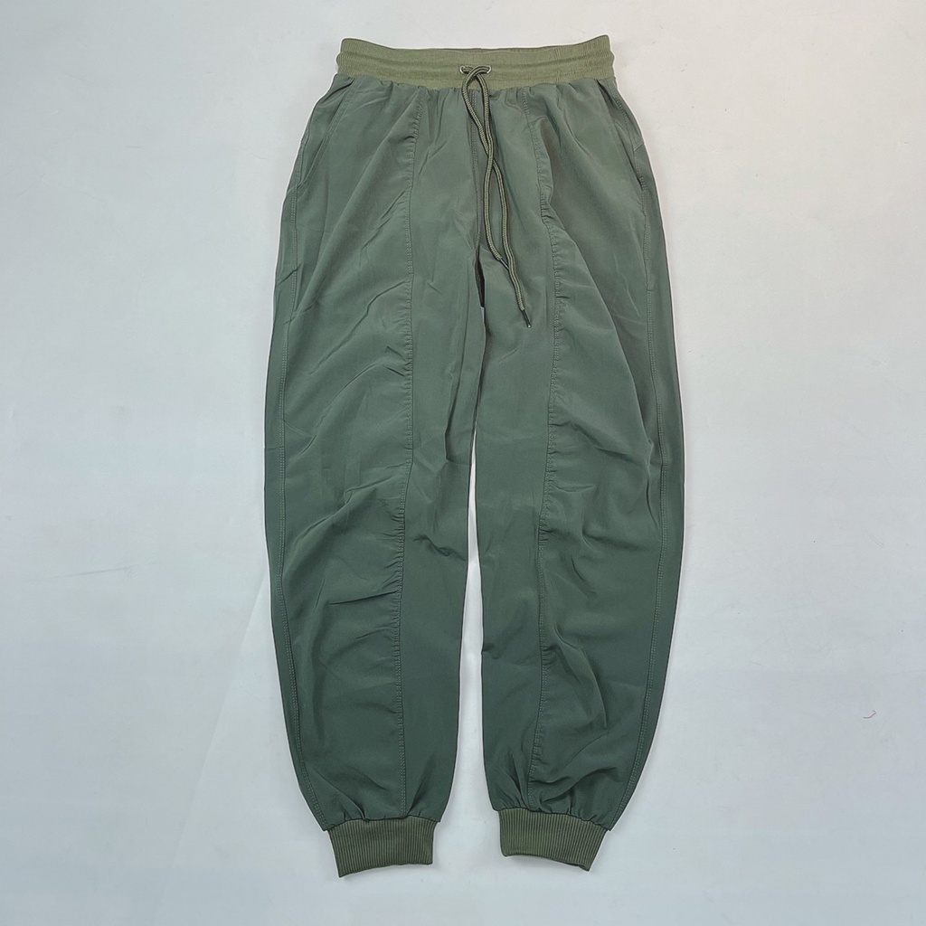 Quần dài jogger thể thao nhún, chất Xi dù co giãn nhẹ siêu đẹp- Yoga An Viên