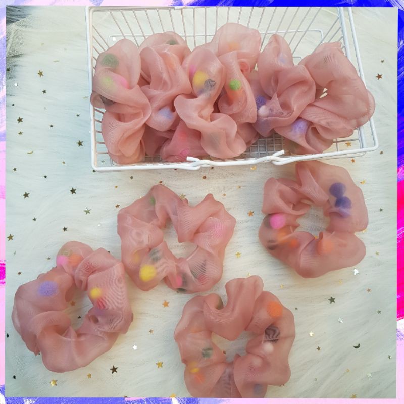 [RẺ VÔ ĐỊCH]SCRUNCHIES DÂY BUỘC TÓC POM POM