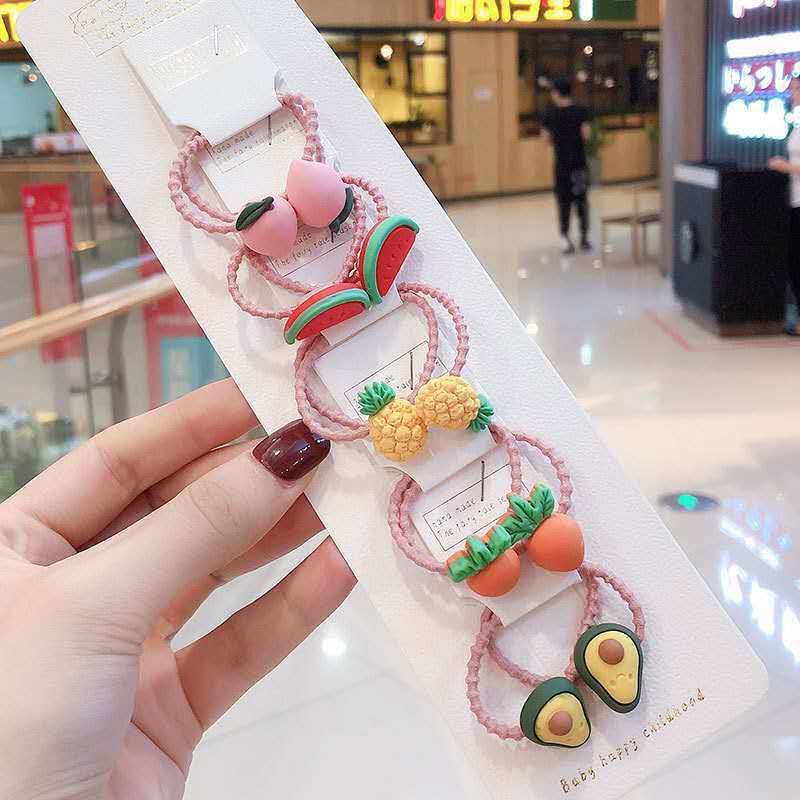 SET 5 DÂY CỘT TÓC HỌA TIẾT DỄ THƯƠNG T05 T06
