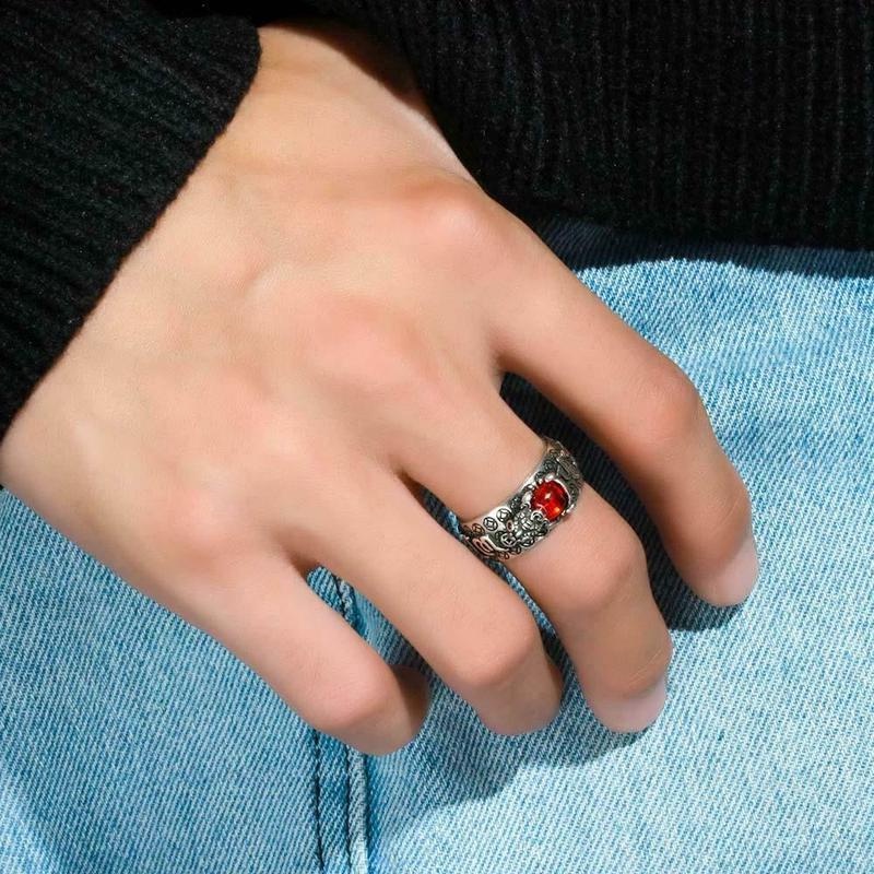 Nhẫn hở mạ bạc phong thủy cầu tài lộc may mắn điều chỉnh được cho nam nữ