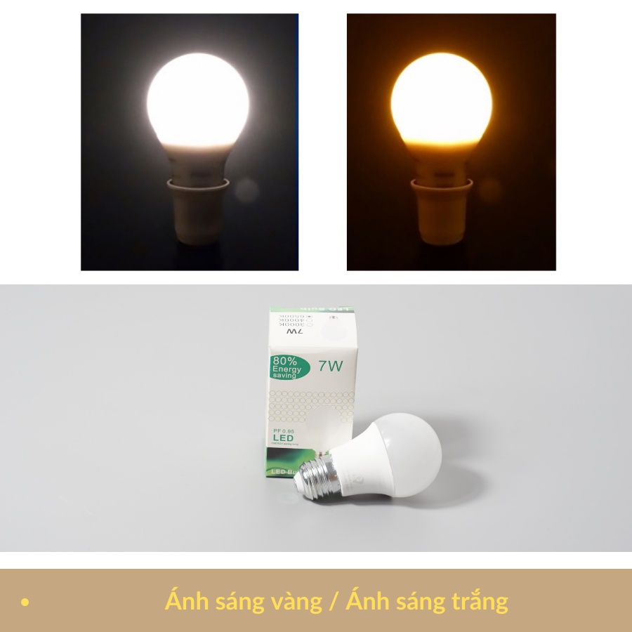 Bóng Đèn Led Búp HUTA Đui E27 3W 5W 7W 9W 12W 15W 18W 20W 30WTiết Kiệm Điện,Kín Chống Nước,Ánh Sáng Trắng/Vàng,Trang Trí