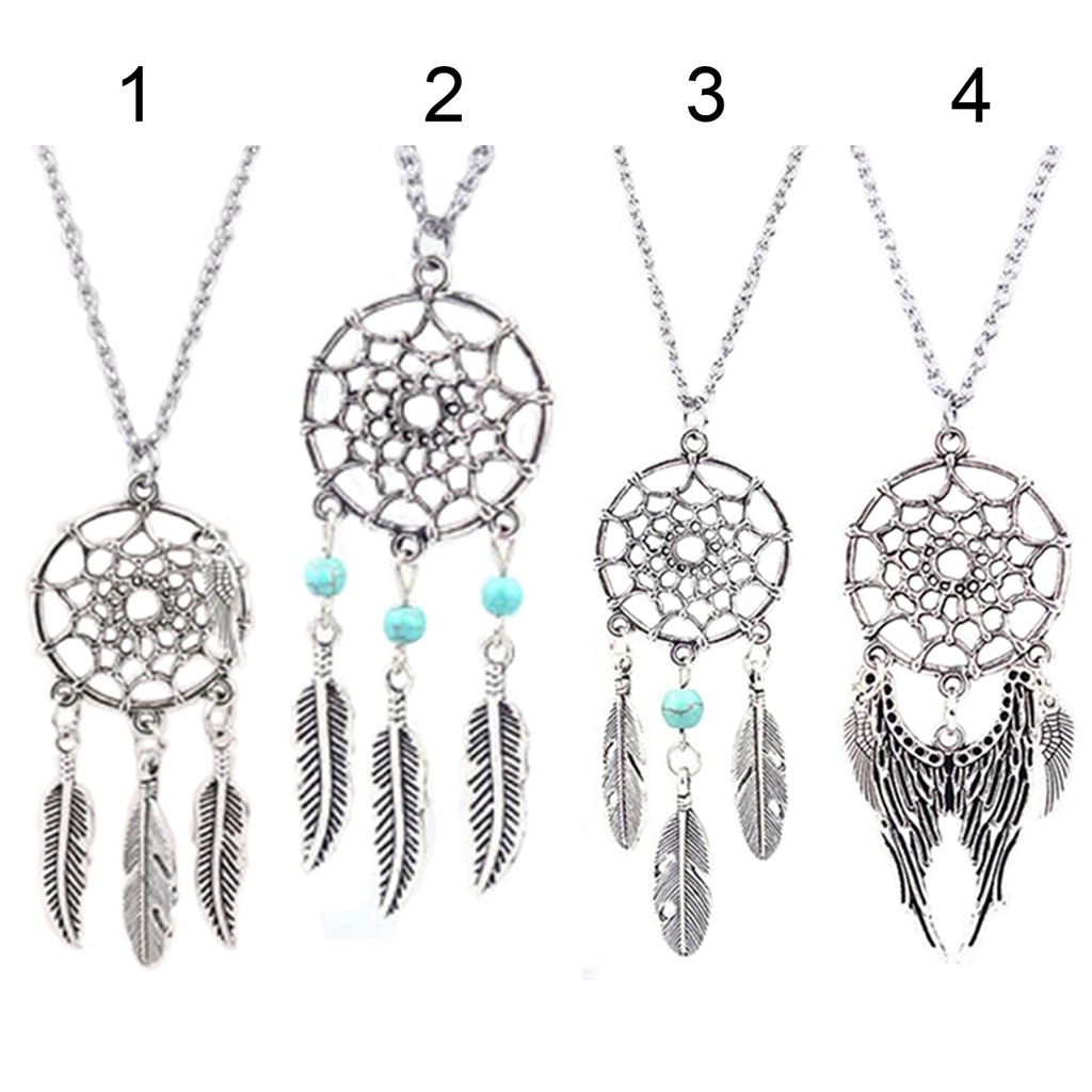 Dây chuyền mặt hình dreamcatcher bạc thời trang cho nữ