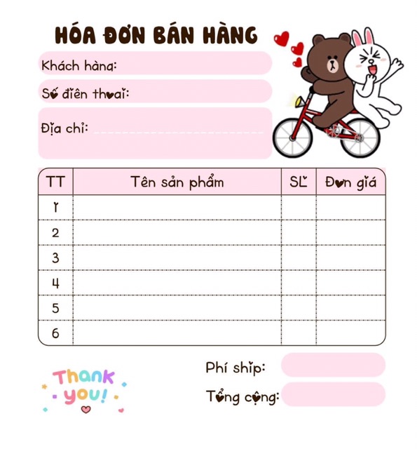 5 HÓA ĐƠN 1 LIÊN