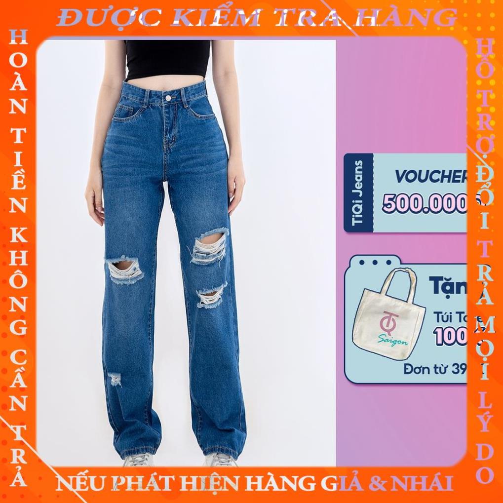 Quần jean ống rộng nữ cao cấp hack dáng TiQi Jeans B2-1941 fdinh