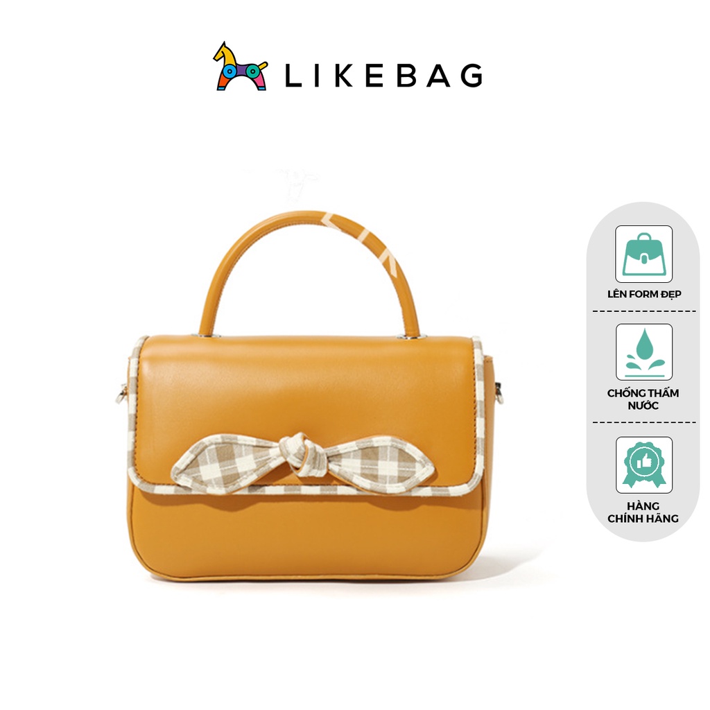 Túi đeo chéo nữ thời trang LIKEBAG form chữ nhật nhỏ gọn phối nơ dễ thương ST2150 - LIBAGI