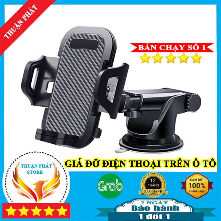 Giá đỡ điện thoại trên ô tô,kẹp điện thoại trên ô tô cao cấp xoay 360 đế hút chân không kết hợp keo dính chắc chắn