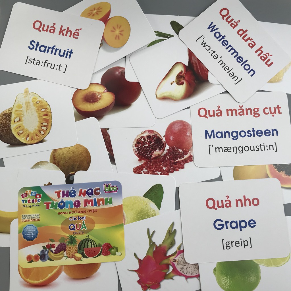 Bộ thẻ học song ngữ Flashcard loại thẻ BIG SIZE ( 14 chủ đề)