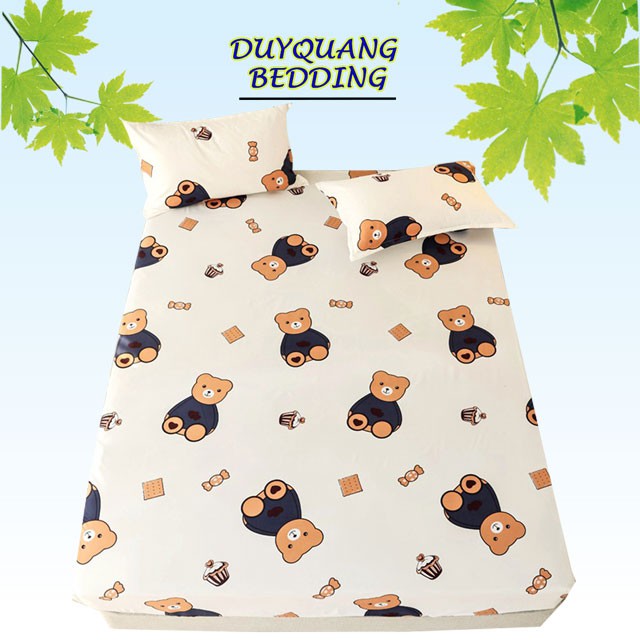 Bộ ga gối chun vỏ gối poly cotton K'home đủ cỡ nệm | BigBuy360 - bigbuy360.vn