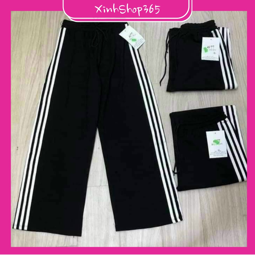 Quần 3 sọc suông nữ, dáng thể thao 3SOC XinhShop365