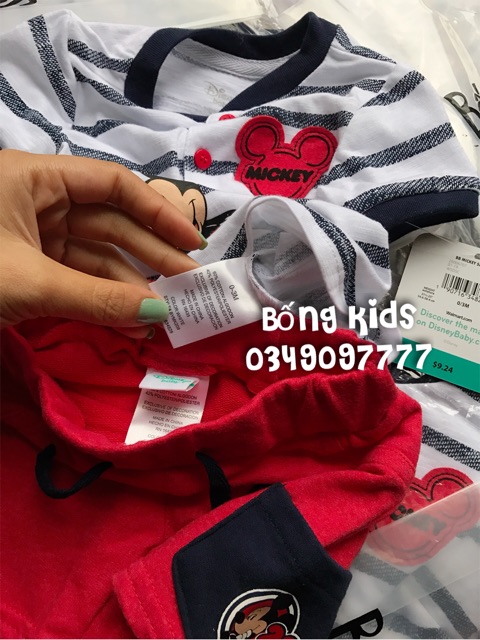 Bộ Hè Bé Trai Mickey Bóng Chày