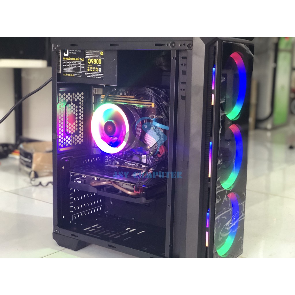 Máy tính chơi game i5-3470S, Ram 8GB, Card RX 560 4GB, Case led