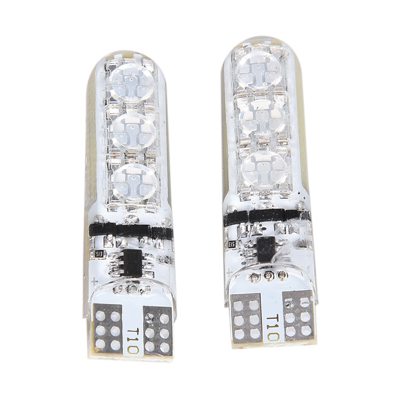 Set 2 Đèn Led T10 5050 W5W 6 Smd Dùng Cho Xe Hơi