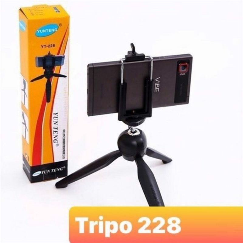 Tripod Yunteng 228 Đế 3 Chân Kiêm Gậy Chụp Hình Chính Hãng