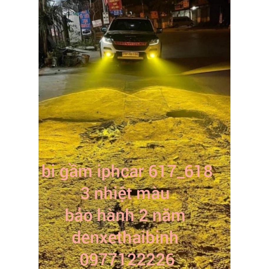 Đèn 2 quả bi gầm ô tô iphcar 617-618 3 nhiệt màu 3400k-5500k-6000k bảo hành 2 năm