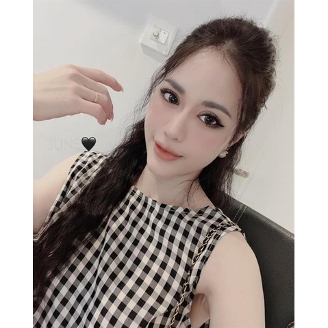 1304VK - VÁY KẺ SUÔNG DÂY RÚT