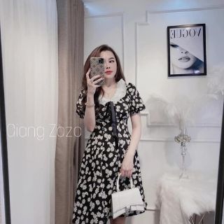 Đầm cúc họa mi cổ voan bèo