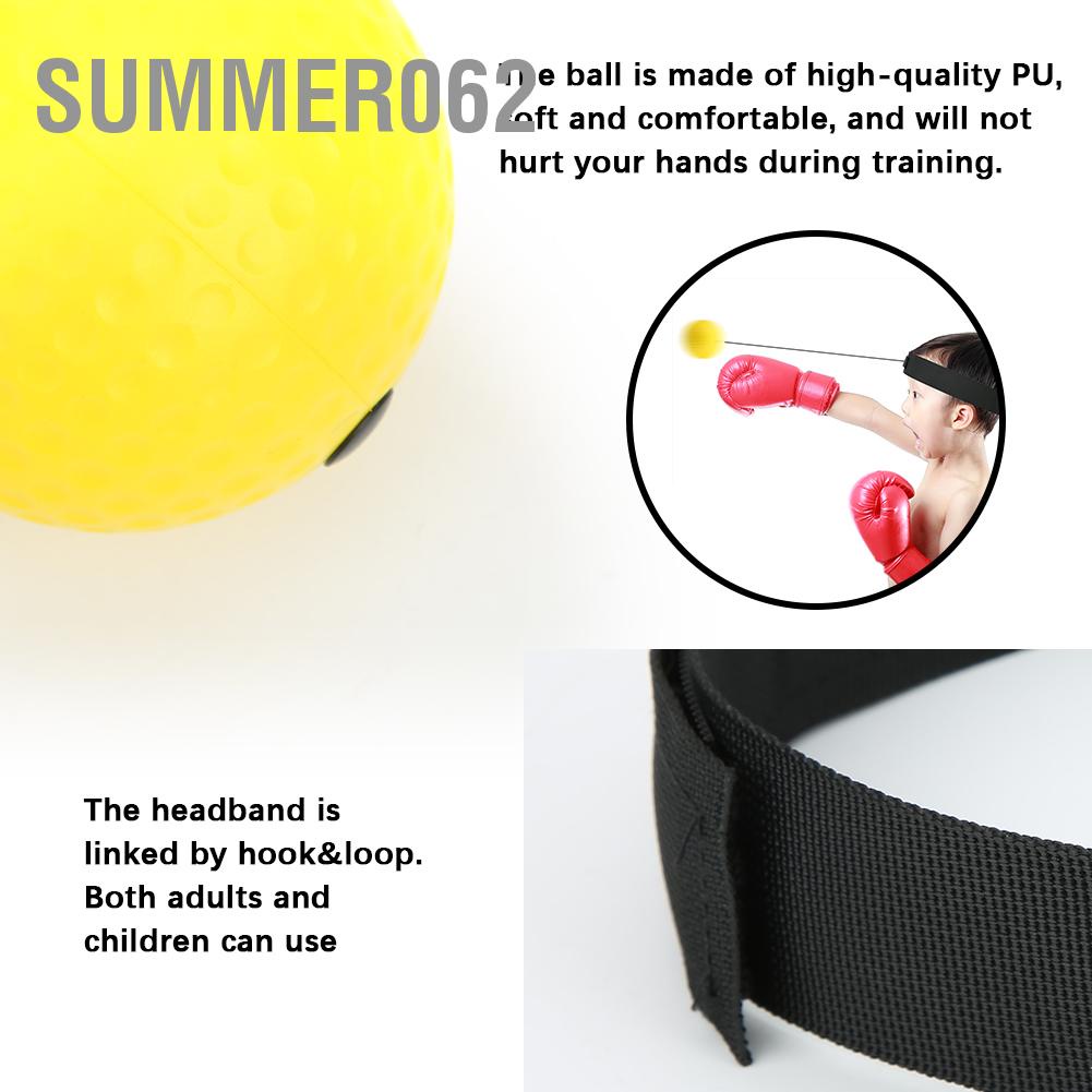 [Hàng Sẵn] 4 Quả bóng Đầu tập luyện Boxing ‑ Có gắn Thiết bị thể dục thể thao Pu Foam có thể điều chỉnh 【Summer062】