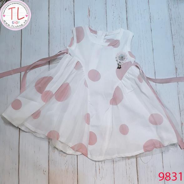 Thời trang trẻ em - Đầm xòe chấm bi xinh xấn cho be gái - Đầm bé gái - Váy bé gái