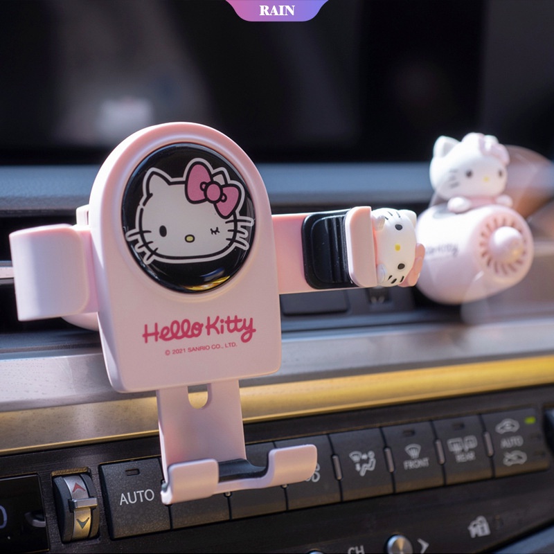 Giá Đỡ Điện Thoại Kiểu Hoạt Hình Hello Kitty Đáng Yêu Gắn Lỗ Thông Gió Xe Hơi