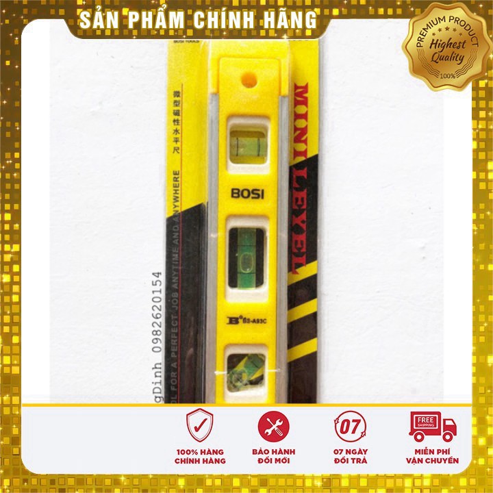 [Mã SFP-55880557 giảm 10k đơn 150k] Thước Nivo - Thước thuỷ 20cm siêu gọn