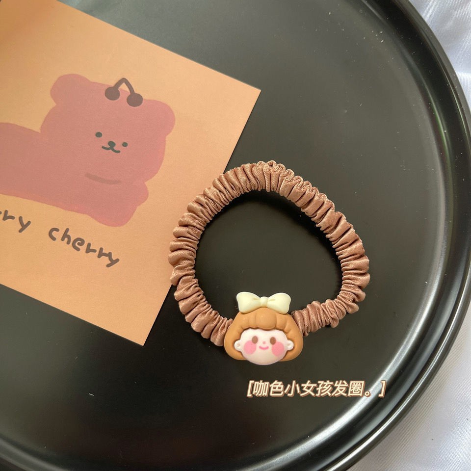 Dây Buộc Tóc Cao Su Cỡ Lớn Hình Gấu Dễ Thương Phong Cách Hàn Quốc Cho Nữ
