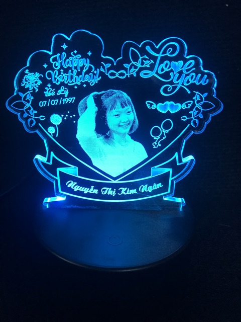 Đèn LED 3D tiết kiệm năng lượng trang trí không gian, quà tặng