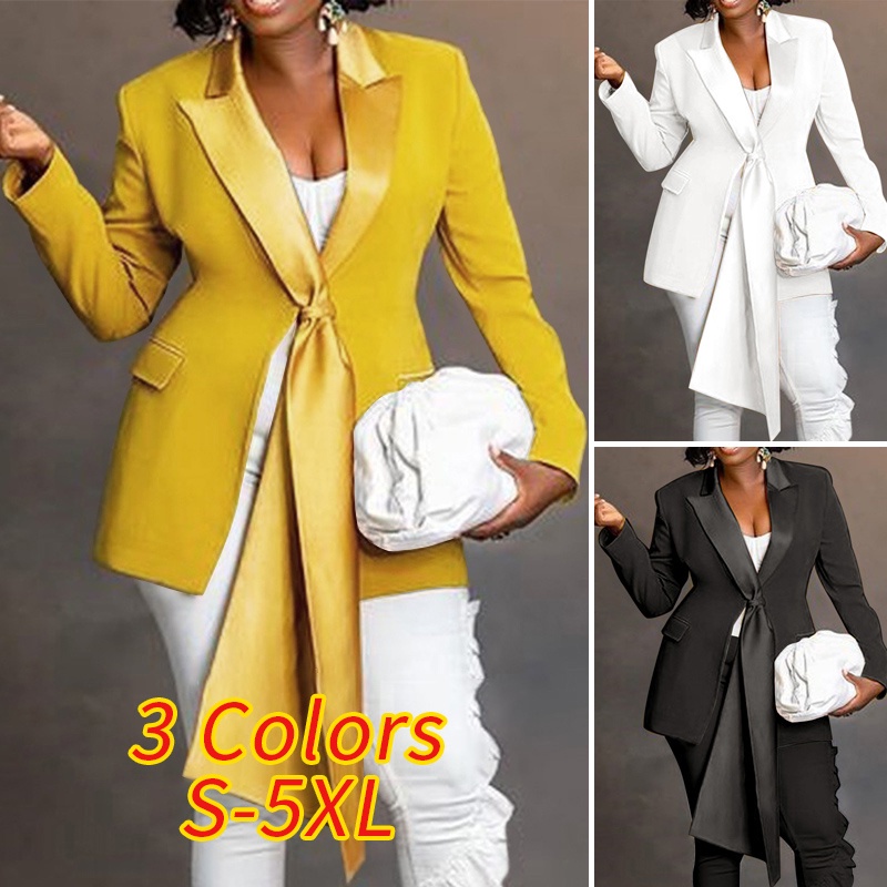 Áo Blazer 
VONDA Cổ Bẻ Dài Tay Màu Trơn Thời Trang Công Sở Cho Nữ | BigBuy360 - bigbuy360.vn