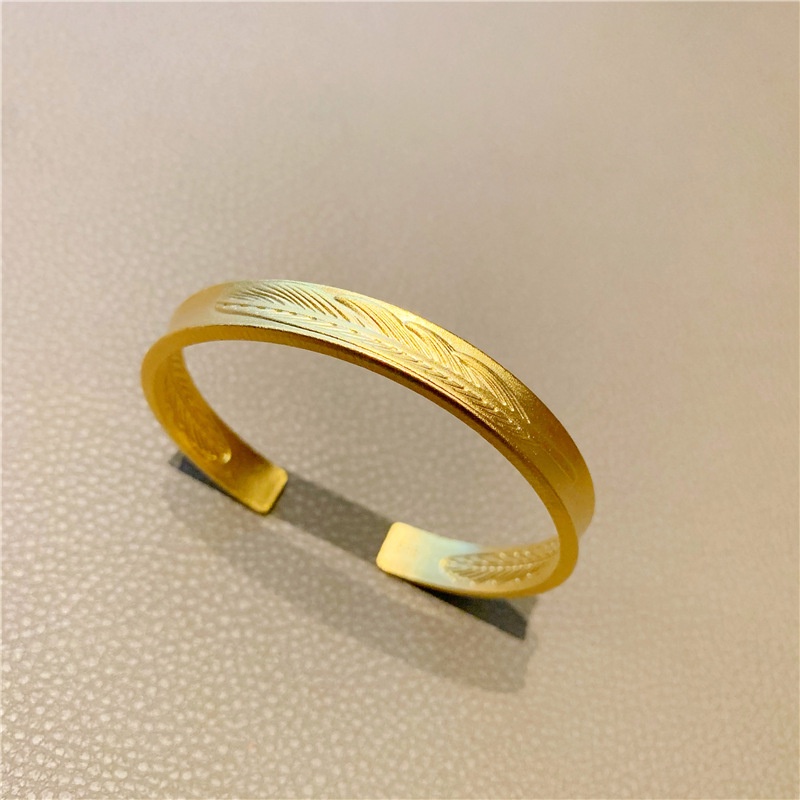 Lắc Tay Nữ Mạ Vàng 18K Kiểu Hình Lá Thời Trang Cao Cấp Mã LMV002, Lắc Tay Nữ, Vòng Tay Nữ