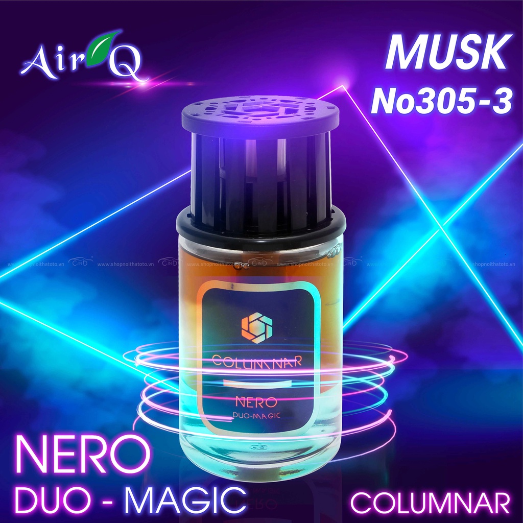 Nước hoa ô tô AIR-Q NERO DUO-MAGIC COLUMNAR NO305-3 Musk 160ml