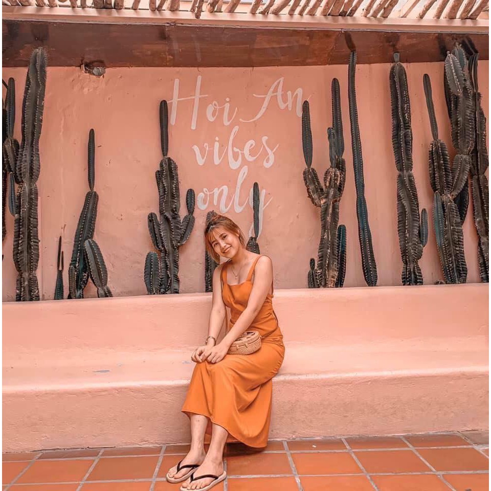 [Mã FATHANG5 giảm 10K đơn 50K] ĐẦM VÀNG MIDI THẮT NƠ LƯNG | BigBuy360 - bigbuy360.vn