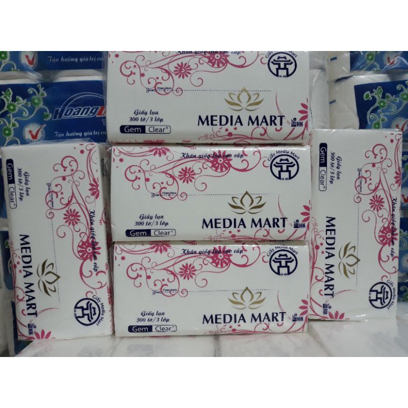 GIẤY RÚT LỤA MEDIA MART 300 TỜ 3 LỚP