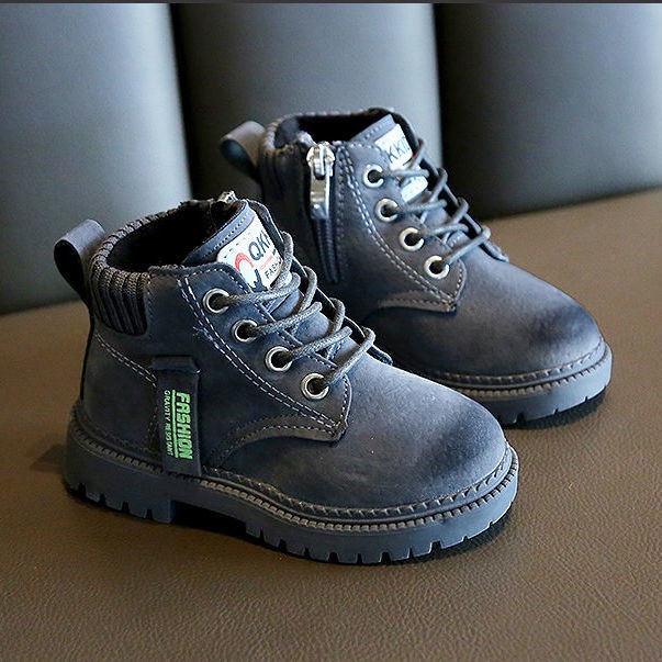 Giày bốt da cổ cao thời trang cho bé