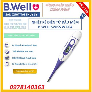 [Hàng SX tại THỤY SỸ] - NHIỆT KẾ ĐIỆN TỬ B.WELL SWISS WT-04 [100% CHÍNH HÃNG] - SIÊU BẢO HÀNH TRỌN ĐỜI - 1 ĐỔI 1