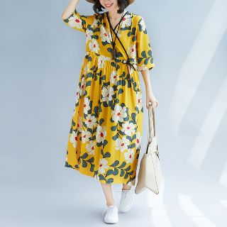 Váy thô maxi họa tiết hoa