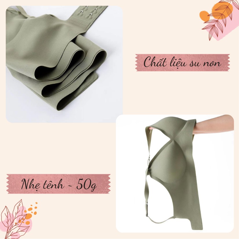 Áo ngực nữ su non không gọng 3D Vanvene chống hằn ngấn đệm mỏng phòng chống ung thư vú thoáng mát thấm hút mùa hè A156 | BigBuy360 - bigbuy360.vn