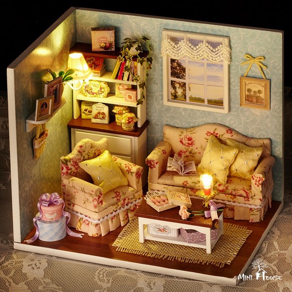 Mô hình nhà gỗ DIY - Hạnh phúc đoàn tụ (H007)