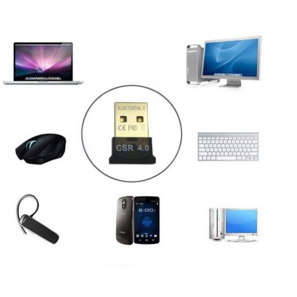 USB Bluetooth V4.0 kết nối bàn phím, chuột tay cầm chơi game, loa...dành cho PC, Laptop