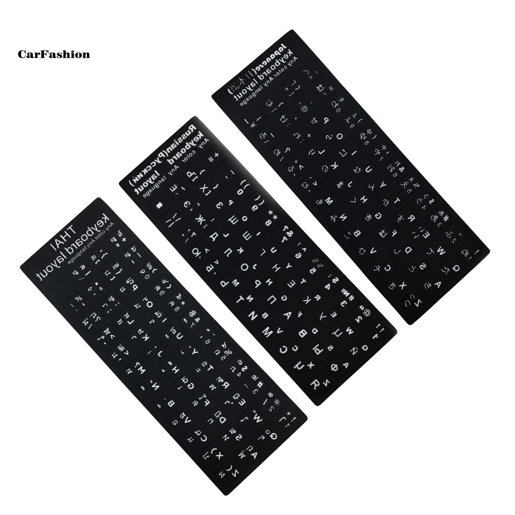 Sticker Dán Bàn Phím Laptop Máy Tính 4 Ngôn Ngữ Tiếng Anh