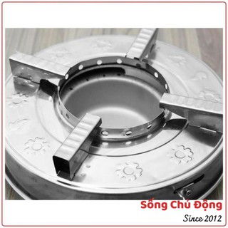 Bếp cồn inox mẫu hoa mai Rainy 23 BCI ( Bộ 5 cái ), bếp cồn inox bền nhiệt